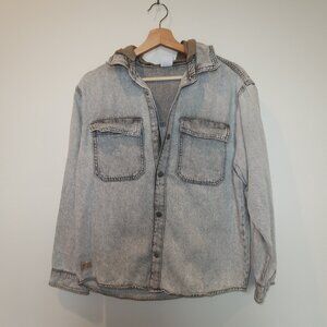 Zara Kids Hooded Distressed Jean Jacket